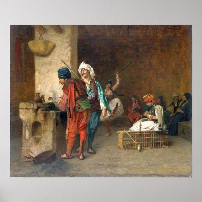 Póster Gérôme - Casa de Café, El Cairo (Frente)