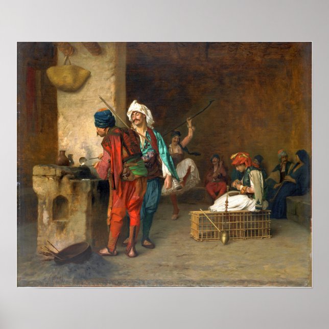 Póster Gérôme - Casa de Café El Cairo (Fundición de balas (Frente)
