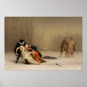 Póster Gérôme - El duelo después del baile de máscaras
