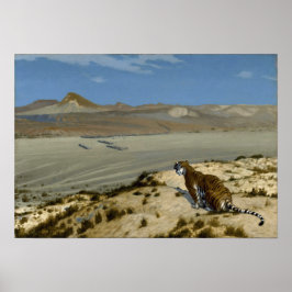 Póster Gérôme - El tigre en el reloj