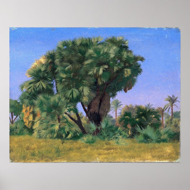 Póster Gérôme - Estudio de palmeras (Frente)
