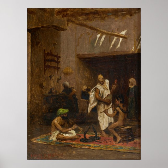 Póster Gérôme - Estudio Para El Encantador De Serpientes (Frente)