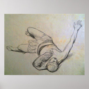 Póster Gérôme - Estudio Para Los Vencidos En La Tabla 18.