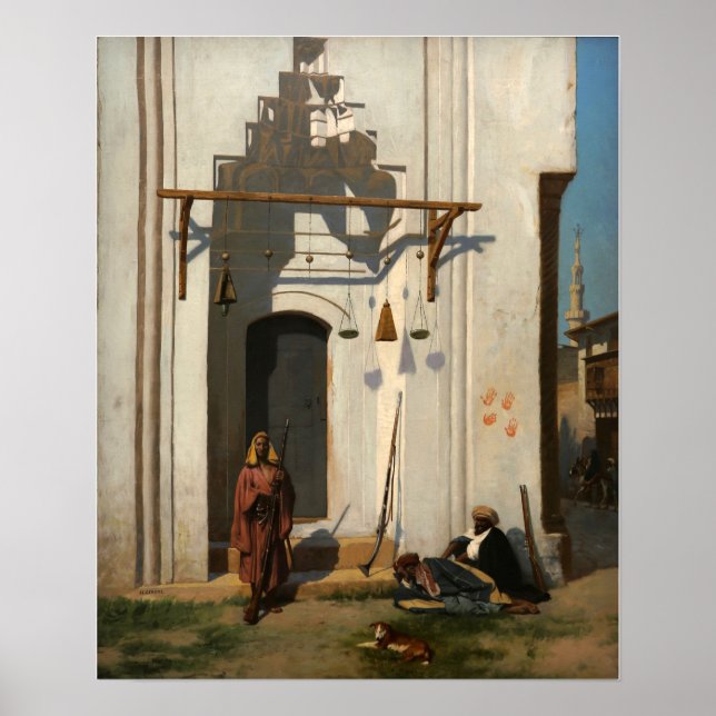 Póster Gérôme - Guardias En La Puerta De Una Tumba 1870 (Frente)