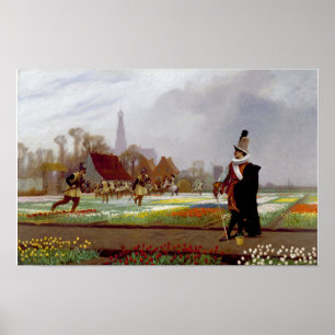 Póster Gérôme - La locura de los tulipanes