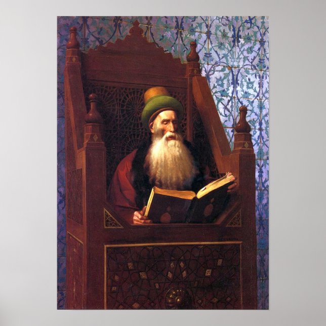Póster Gérôme - Mufti Leyendo En Su Herramienta De Oració (Frente)