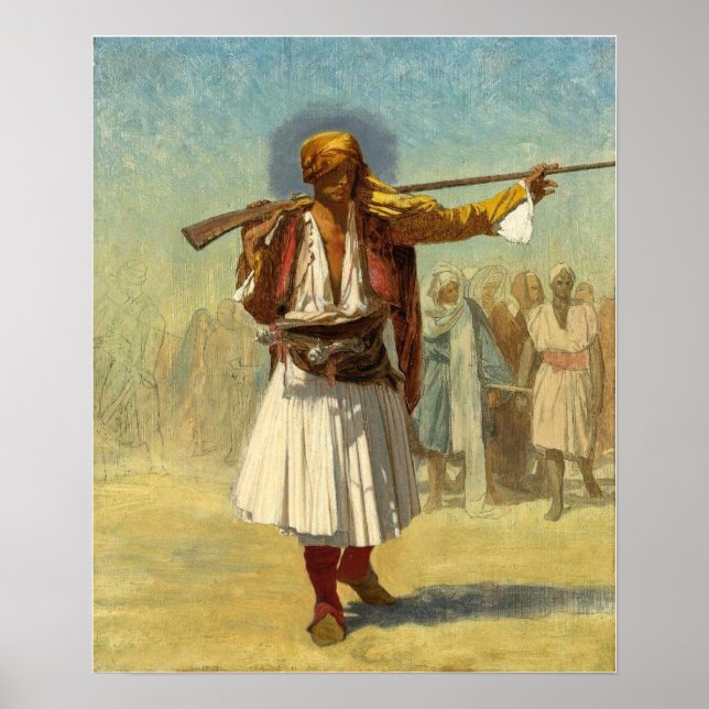 Póster Gérôme - Oficial albanés (Oficial Arnaoute) 1894 (Frente)