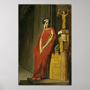 Póster Gérôme - Rachel con traje de tragedia