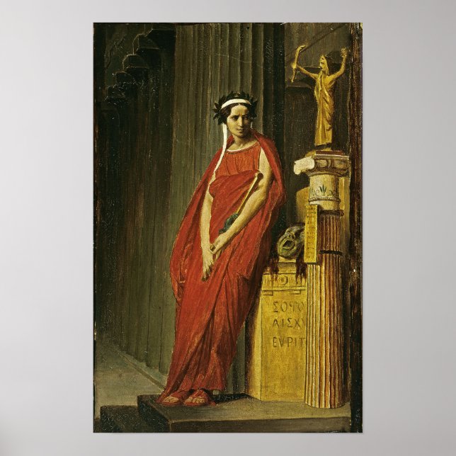 Póster Gérôme - Rachel con traje de tragedia (Frente)