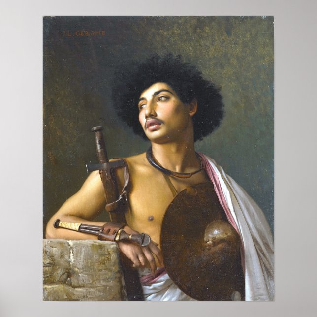 Póster Gérôme - Un guerrero de Bischari (Frente)