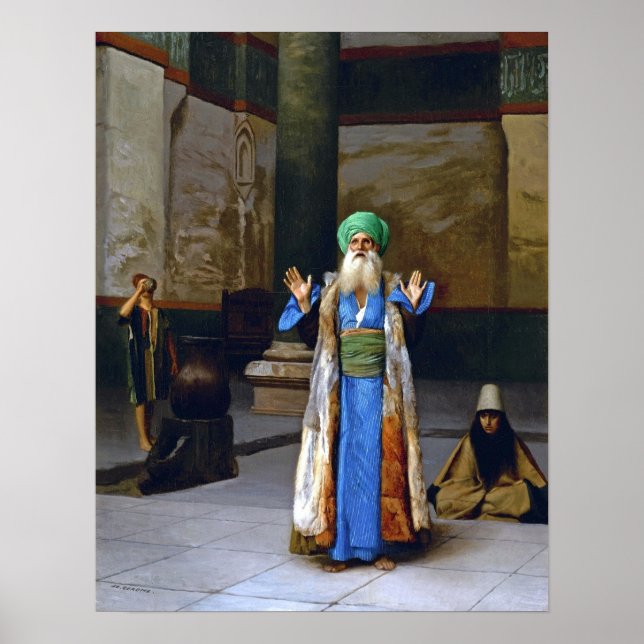 Póster Gérôme - Un Sultán En La Oración 1887 (Frente)