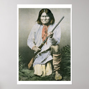 Póster Geronimo (foto coloreada)