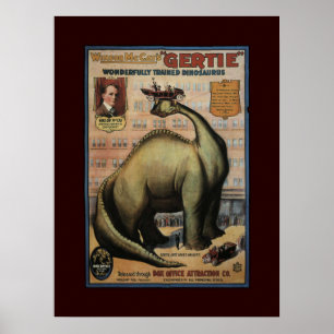 Póster Gertie el dinosaurio
