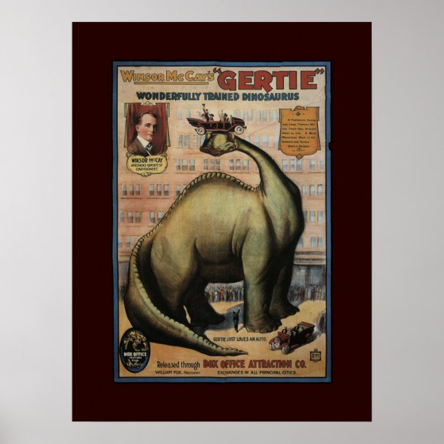 Póster Gertie el dinosaurio (Frente)