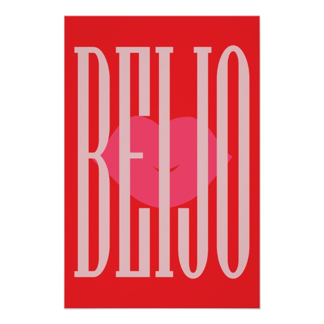 Póster Geschmackvolles Poster; Beijo = Kuss (Anverso)