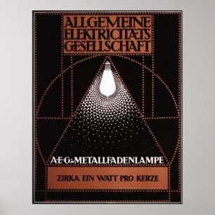 Póster Gesellschaft AEG de Allgemeine Elektrizitats