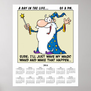 Póster Gestión del proyecto de 2014 calendarios