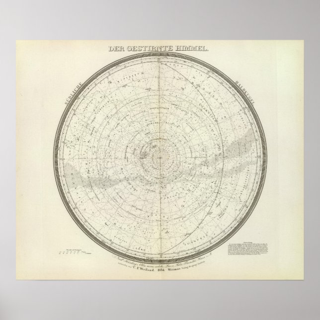 Póster Gestirnte Himmel Sud (Frente)