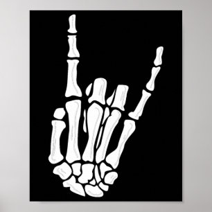 Póster Gesto de mano de esqueleto - Mano de esqueleto de 