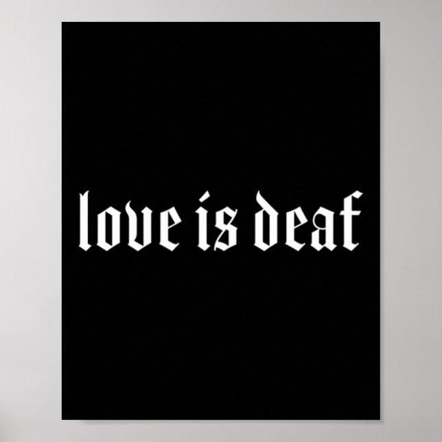 Póster Gesto Gótico Sordo Sordo Awa Gesture Deaf Hearing  (Frente)