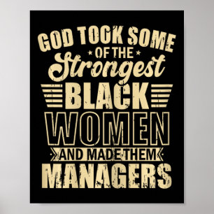 Póster Gestoras de mujeres negras más fuertes afroamerica