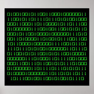 Póster Get out more - Binary Code poster