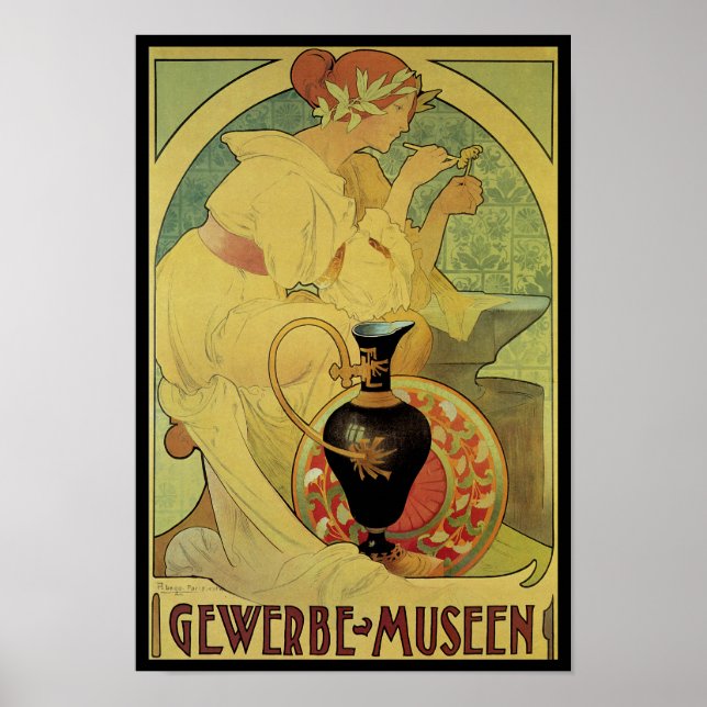 Póster Gewerbe Museen (Frente)