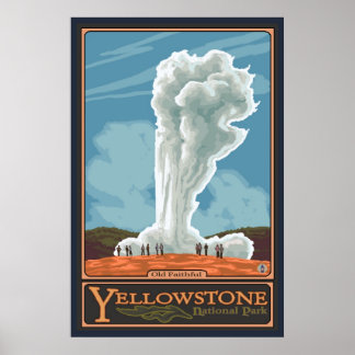 Póster Geyser de Old Faithful - Parque Nat'l de Yellowsto