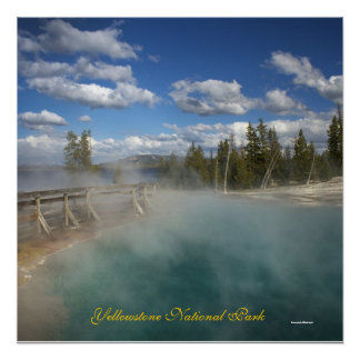Poster Geyser del lago Thumb de Yellowstone