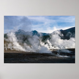 Póster Geysers de El Tatio cerca de San Pedro de Atacama 