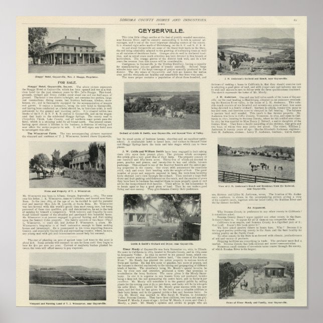 Póster Geyserville, California (Frente)