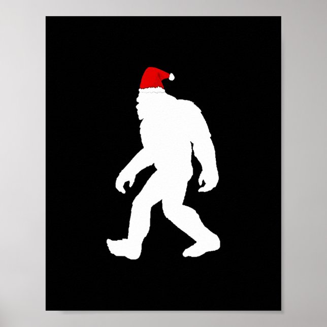 Póster gfoot yeti sasquatch navidades feos suéter tee (Frente)