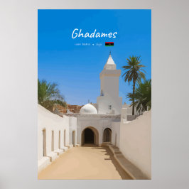 Póster Ghadames, Libia - Mezquita Blanca