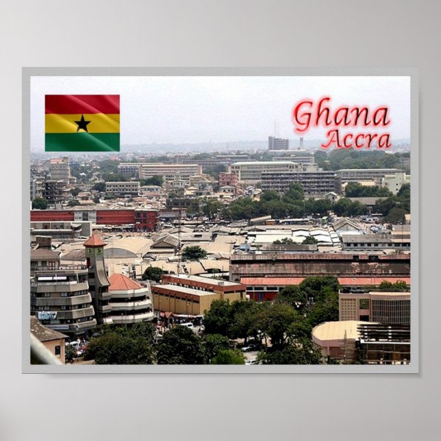 Póster Ghana - Accra Norte - (Frente)
