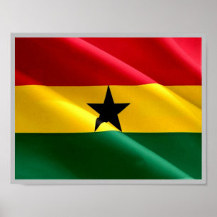 Póster Ghana - Bandera ghanesa -