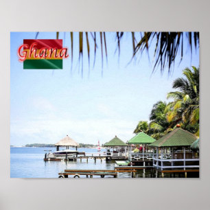 Póster Ghana - Costa de Ghana -