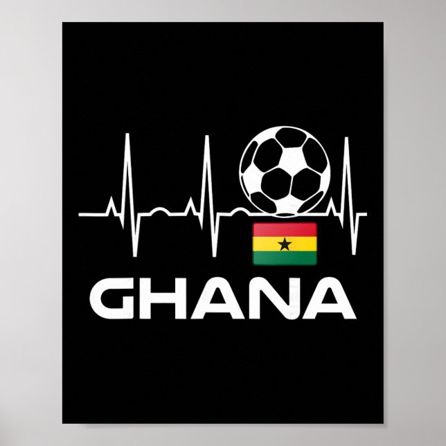 Póster Ghana Footbyll Jersey Shirt Men Women Footbyll Gif (Frente)
