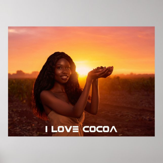 PÓSTER GHANA - I LOVE COCOA (Frente)