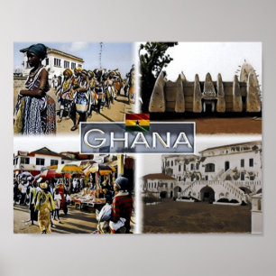 Póster Ghana - Mosaico -