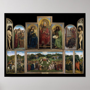 Póster Ghent Altarpiece, Hermanos Van Eyck