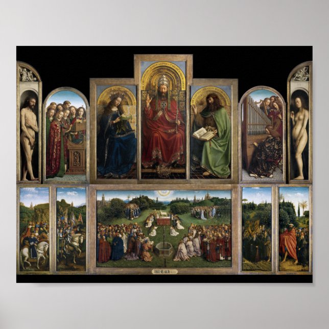 Póster Ghent Altarpiece, Hermanos Van Eyck (Frente)