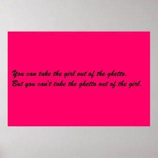 Póster Ghetto Chica