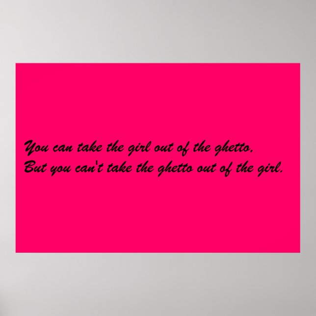 Póster Ghetto Chica (Frente)