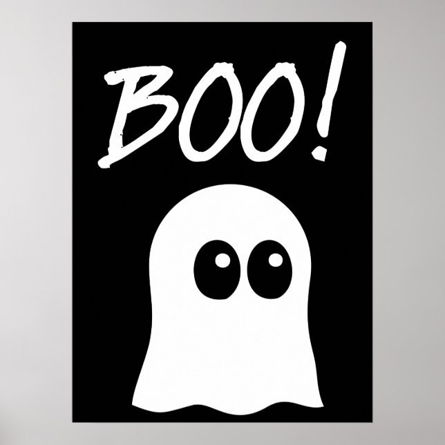 Póster Ghost Boo, cute ghost design (Frente)