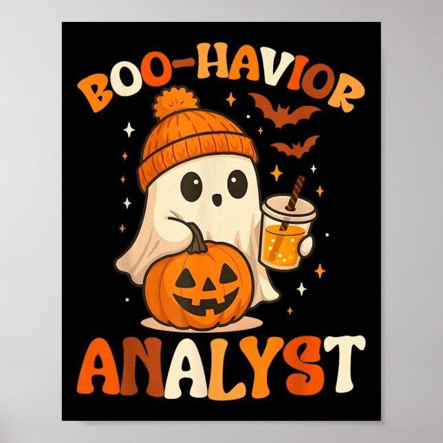 Póster Ghost Boo Havior Yst Funny Comportamiento De Hallo (Frente)