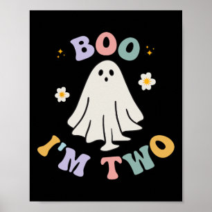 Póster Ghost Boo Soy Dos Años Segundo Nacimiento Niños Ha