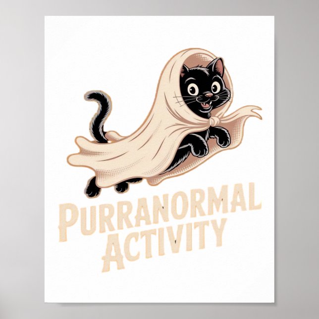 Póster Ghost Cat Classic T-Shirt (Frente)