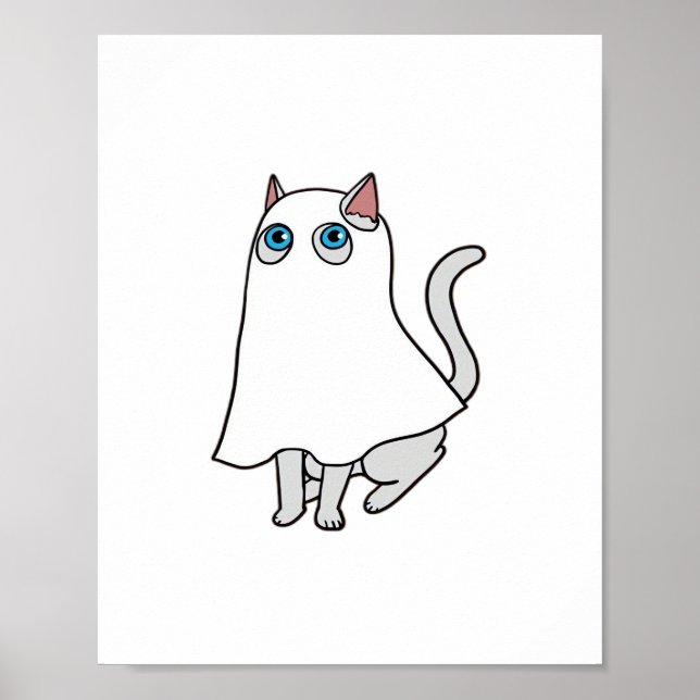 Póster Ghost Cat Classic T-Shirt_1 (Frente)