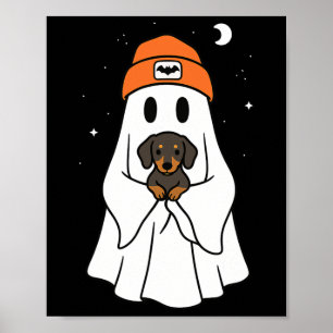Póster Ghost Dachshund Doxie Animal Lover Halloween Beeni