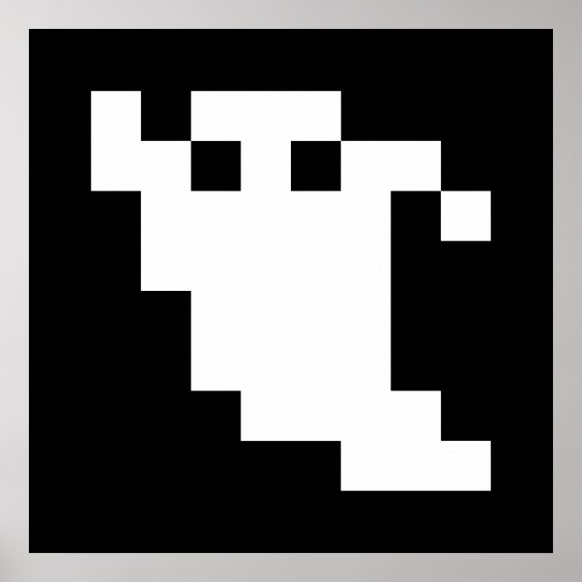 Póster Ghost de 8 bits de píxeles (Frente)